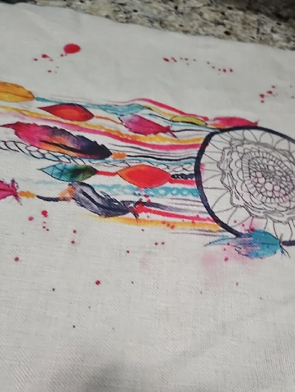 Colorful Dreamcatcher Linen Pillow Cover Brand New 16x16 Brand New Without Tags